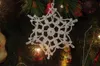 Snöflingor Crochet Ornaments Christmas Dekor Crochet Snowflake Ornament Vit spets Snöflingor Handkrokade ornament - Set med 10 ~ 3 tum