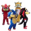 2018 Hot rea Sonic And Miles Tails Mascot Costume Fancy Party Dress Carnival Costume