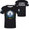 Cape Verde мужской молодежь футболка бесплатное пользовательское имя номер номер страна футболка нация флаг CV португальский колледж печать фото Остров