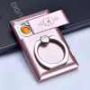 Portable Ring Mobile Bracket USB Elektroniczny Zapalniczki Wiatroodporne Lżejsze Wielofunkcyjne Zapalniczki Prezenty dla Mężczyzn