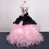 quinceanera dress pink black