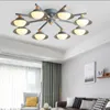 Modern simple pendant lamps macaron 3/6/8 PCS E14 lamp holder material iron and wood LED droplight for foyer bedroom lighting fixture