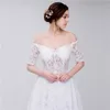 Białe eleganckie nowe sukienki kochanie pół rękawów Linia Lace Long Party Bride sukienki dla kobiet sukienki ślubne suknie DH4237