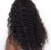 New Arrival Human Virgin Remy Brazilian Soft Hair Lace Front Full Lace Kinky Curly Wigs 130% Desnity Natural Black Color For Black Women