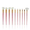 10pcs Unicorn Makeup Brushes Kit 4 Colors Blush Powder Foundation highlighter Wood handle Makeup tools & accessories DHL Free BR030