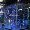 Hela 10m x 5m 1600Led Outdoor Home Juldekorativ Xmas String Fairy Curtain Strip Garlands Party Lights For Wedding Dec312Q