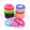 (10pcs) High Quality Hair Scrunchie Transparent Telephone Wire Elastic Hairbands for Children in Small Size 15 Colors available