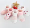Baby Socks Nyfödda vinterbomullsförtjockning unisex korta strumpor 06 månader spädbarnsflicka och pojkestrumpor1028903