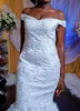Африканские дешевые русалка свадебные платья 2019 с плеча аппликация кружева простой плюс размер свадебных платьев покрыты кнопки назад
