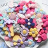 200pcs / lot 믹스 많은 수지 평면 단추 꽃 활 아트 앨범 Flatback Scrapbooking 꾸밈 DIY Scrapbooking Craft 액세서리