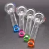 Utensílios de vidro colorido Mini cachimbo de fumar Cachimbos de água transparentes pequenos cachimbos de shisha para acessórios de cachimbo de água