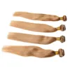 Brasilianisches 27# honigblondes Echthaar, 4 Bundles, Angebote, farbiges brasilianisches glattes reines Haar, günstige brasilianische blonde Haarverlängerungen