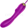 FOX USB Oplaadbare G-spot Vibes Vibrerende Magic Wand Massager Vibrators Seksspeeltjes Voor Vrouw Elektrische Schok Clitoris Stimulators S19706