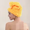 1pc Microfiber Soft Hair Drying Towel Hair Fast Drying Wrap Cap Cute High Absorbing Water Bath Hat Towel Home Bathroom