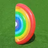 Halbkreis-Regenbogen-aufblasbare Schwimmer, leicht zu tragendes Pool-Wasserspielzeug, wiederverwendbarer PVC-Schwimmring für Erwachsene und Kinder, 60 at B