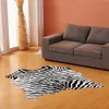 Enipate Zebra Vache Chèvre Imprimé Tapis Peau De Vache Faux Cuir Antidérapant Tapis Antidérapant Tapis Imprimé Animal pour La Maison 110X75CM 50 90CM243k