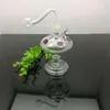 Färgglad svamp glas vattenflaska glas bbong wwater rör titan nagelkvarn, glasbubblare för rökrörsmixfärger