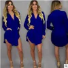 Chemises Femmes D'été Blouses Décontractées T-Shirt Sexy Col En V Hauts Mode T-shirts À Manches Longues Robes En Mousseline De Soie Grande Taille Blusas Vêtements Pour Femmes B4036