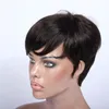 Bob curto perucas de cabelo humano para preto feminino perucas cheias do laço peruca dianteira do laço brasileiro cabelo virgem nenhum laço perucas curtas com franja