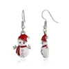 Snowman Earrings Fashion And Lovely Design For Girls Dangle & Chandelier Christmas Holiday Gift Santa Claus Rhinestone Eardrop