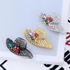 3colors chap￩us de moda shinestone pino de broche rocha broches badge bisnel pin broche feminino j￳ias de luxo decora￧￣o