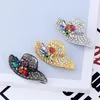 3Colors Fashion Hats Rhinestone Pin Brooch Designer Brooches Badge Metal Enamel Pin Broche Women Luxury Jewelry Party Decoration