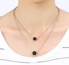 Mode Schwarz Lava Stein Halsketten Vintage Multilayer Kette Ätherisches Öl Diffusor Rock Perlen Anhänger Halskette Frauen Schmuck