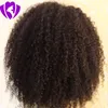 Parte laterale nera Parrucche corte ricci per donne nere Parrucca anteriore in pizzo sintetico riccio afro crespo per donne afroamericane