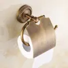 Paper Holders Antique Brass Toilet Roll Tissue hangers shelves Bath Rack Wall Mounted Bathroom Accessories Black245S
