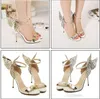 Brand designerButterfly Dress Shoes Super Star High Stiletto Heels Ankle Strap Pointed Toe Pumps Novelty Summer Sandals 115CM EU9625692