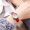 Mode femmes mince maille cuir simple conception montres dames robe quartz montres-bracelets étudiants petit cadran parti montres-bracelets