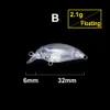 낚시 미끼 크랭크 베이트 wobblers 10pcs blank hard lures finted freshwater fish lures tackle artificial3531504