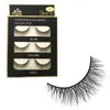 3 pares / pacote Falso Eyelashe 3D Vison Cílios Natural Longo Grosso Cílios Postiços Handmade Falso Eye Lashes Extensão para Beleza Maquiagem