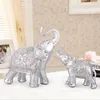 Artes y artesanías elefante resina decoración moda oro plata 2 colores hogar creativo sala de estar gabinetes de almacenamiento de vino