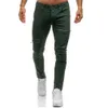 Mäns Jeans Ripped för Mens Skinny Denim Stylish Zipper Casual Holes Byxor Drop 1