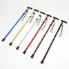 Justerbara starka aluminiumvandringspolar Fällande teleskopisk Ultralight 4 Sektion Off-Road Vandring Utomhus Walking Stick Portable Old Cane