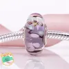 Enchanted Garden Glas Murano Charm Authentiek 925 Sterling Zilveren Charm Past Snake Armbanden DIY Fijne Sieraden 797014 Murano Charme