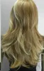 NEW2250 nouveau style long populaire blond doré mélange perruques de cheveux blancs pour les femmes perruque