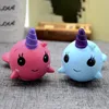 아이 장난감 선물 Wholesales 점보 슈퍼 슬로우 상승 Squishy 유니콘 Kawaii 귀여운 고래 전화 핸드폰 줄 펜던트 달콤한 빵 케이크 향기 나는 장난감 2Color