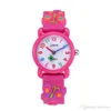 Montre enfant 3D dessin animé papillon belle enfants filles garçons enfants étudiants montre-bracelet à Quartz très populaire montre-bracelet horloge de sport