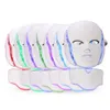 7 Kleur LED Facial and Neck Masker Microcurrent PDT Photon Gezicht Rimpel Verwijderen Huidverjonging Schoonheid