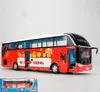 Legierungsauto-Modellspielzeug, luxuriöser Cartoon-Tourbus mit Lichtern, Sound, Rückzug, für Party-Kind-Geburtstagsgeschenke, Sammlung, Heimdekorationen