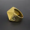 Hombres Hip Hop Anillo de oro Joyería Moda Egipto Pirámide Punk Retro Aleación Anillos de metal