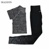 MAIJION 2017 Women Yoga Running Sets Quick Dry Breathable Sport T Shirts & Pants Jogging Sets Gym Sport Suit Running Tracksuit