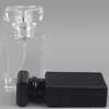 30ml portable Reise transparent Glasflasche leere Flaschen nachfüllbar Parfüm Zerstäuber Sprühflasche schwarz klar