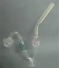 Nuevo diseño Colorido Tubos de vidrio con forma de serpiente Bong Quemadores de aceite 20 cm Tubos de agua de tabaco de vidrio grueso grande para fumar pipas de agua con base P01