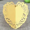 Anneaux de serviette en papier découpés au Laser, 100 pièces, boucles de serviette en forme de cœur d'amour creux, décoration pour fête de mariage, décor pour cadeaux d'anniversaire