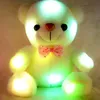 NUEVA LLEGADA 20 cm Hot Large Luminous Teddy Bear Doll Bear Hug Colorful Flash Light, Led Peluche de juguete cumpleaños regalo de Navidad
