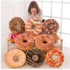 Zachte Pluche Kussensloop Gevulde Seat Pad Sweet Donut Foods Cushion Cover Case Toys Sweet Donuts Decoratieve kussens