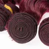 Bourgogne ombre hår väver Honey Blonde 27 Loose Wave Hair Extensions 3pcslot Wine Red Malaysian Virgin Human Hair8495154